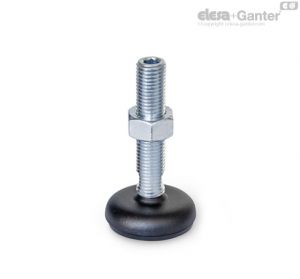 GN 30-100-M20-75-A1-UK Pés de Nivelamento Com / sem porca, soquete hexagonal na parte superior e chato para chave na parte inferior