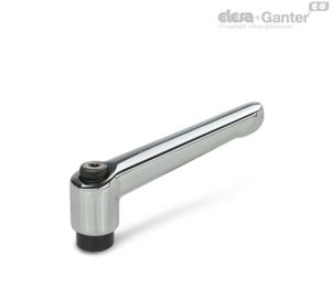 GN 300 Manípulos de mão ajustáveis Com rosca interna / furo alargado