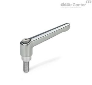 GN-300.1 Manípulos de mão ajustáveis com rosca externa
