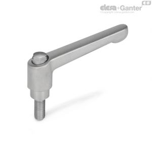 GN-300.5 Adjustable Stainless Steel Hand Levers with threaded stud