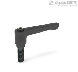 GN-302 Flat adjustable hand levers with threaded stud