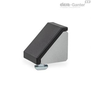 GN 30b-C-AWSZS Angulos para estrutura de perfil Tipo C, pintado, alumínio branco, aço, Zincado, preto