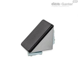 GN 30i-C-ZWSZS Angulos para estrutura de perfil Tipo C, pintado, alumínio branco, aço, Zincado, preto