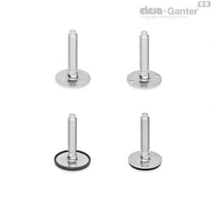 GN 41-V/VK Leveling Feet With / without nut, external hex at the top and wrench flat at the bottom