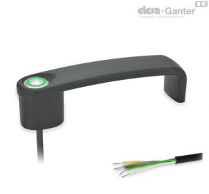 GN 422-T1-S Pegas de armário em U com tampão, com 1 botão