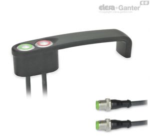 GN 422-T2-S Pegas de armário em U com tampão, com 2 botões