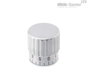 GN 436.1 Aço Inoxidável-Manípulos de controlo recartilhados