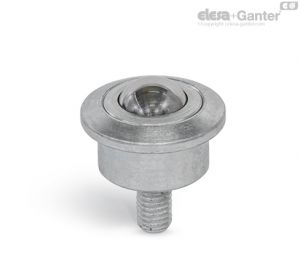 GN 509.5-N-B Deslizador de bola Invólucro aço inoxidável, com colar