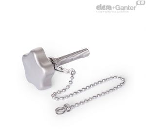 GN-5334.13 Stainless Steel-Star knobs with threaded stud