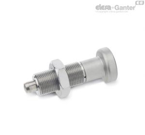 GN-613-NI Indexing plungers Stainless Steel knob