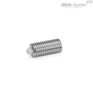 GN 616-KN Spring Plungers Bolt plastic, standard spring load