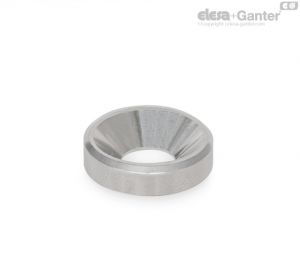 GN 6341-A4-B Anilhas Aço Inoxidável AISI 316L, com furo para parafuso de escarear