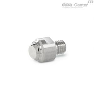 GN 709.15-BR Stainless Steel-Clamping pads Smooth contact face, with automatic return