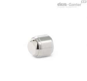 GN 709.25-BR Stainless Steel-Clamping pads Smooth contact face, with automatic return