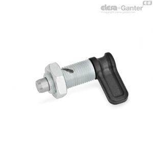 GN 712-AK Cam Action Indexing Plungers Without rest position, with lock nut