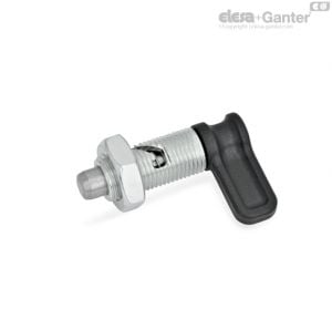 GN 712-SK Cam Action Indexing Plungers With safety-rest position, with lock nut