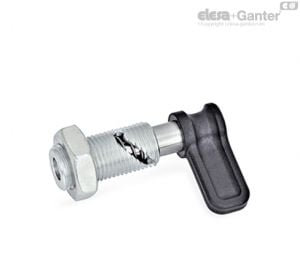 GN 712.1-RK Cam Action Indexing Plungers With rest position, with lock nut