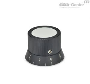 GN 726.2-S Manípulos de Controlo Com escala 0...9, 20 graduações