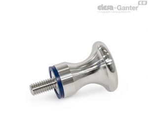 GN 75.6-E-PL Mushroom Shaped Knobs With threaded stud, polished finish