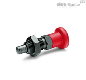 GN-817-ST Indexing plungers Steel, with red knob