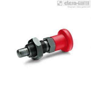 GN 817-5-8-BK-RT Indexing plungers steel, with red knob
