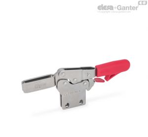 GN 820.4-NL-NI Toggle Clamps Stainless Steel, forked clamping arm, with two flanged washers