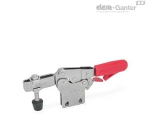 GN 820.4-NLC-NI Toggle Clamps Stainless Steel, forked clamping arm, with two flanged washers and clamping screw