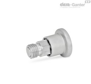 GN 822.10-CN Mini Indexing Plungers With rest position, with stainless steel knob