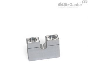 GN 828-UA Blocos de apoio com ranhura, montagem por cima