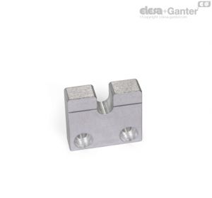 GN 828-UB Blocos de apoio com ranhura, montagem pela frente