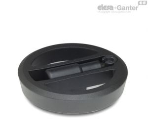 GN 924.3-K Handwheels with Retractable Handle With keyway DIN 6885-1 P9