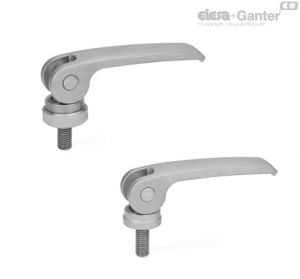 GN-927.7 Stainless Steel Clamping Levers with Eccentrical Cam with Threaded Stud