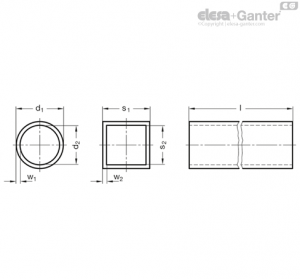 GN 990-AL-D25-200-EL Construction Tubes Aluminum
