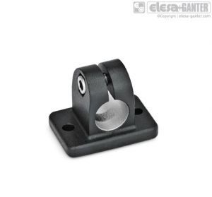GN 145 Flanged connector clamps aluminum / with 2 mounting holes