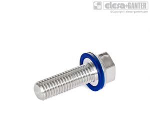 GN 1581-H Stainless Steel-Screws with h-nbr sealing ring