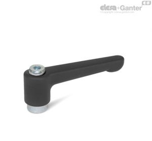 GN 302.2 Flat Adjustable Hand Levers Bushing Steel Zinc Plated