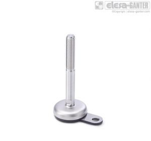 GN 33-T/TK Stainless Steel-Levelling feet with/ without nut, wrench flat at the bottom