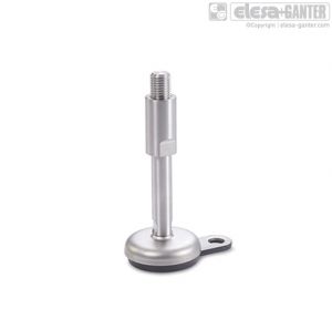 GN 33-W Stainless Steel-Levelling feet with adjustable sleeve, covered thread, wrench flat at the bottom