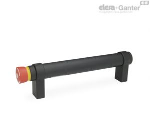 GN 331-T0-2 Tubular Handles Without button, with emergency stop