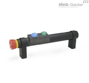 GN 331-T2-2 Tubular Handles With 2 buttons, with emergency stop