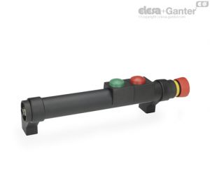 GN 332-T2-2 Tubular Handles With 2 buttons, with emergency stop