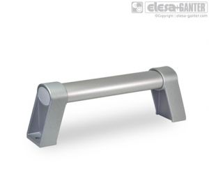 GN 334.1-ES Oval tubular handles aluminium, plastic coated, silver