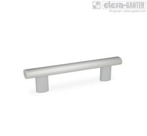GN 366-ELG Oval tubular handles aluminium, plastic coated, silver