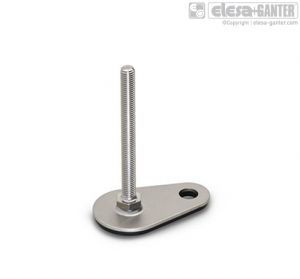 GN 45-S/SK Stainless Steel-Levelling feet with/ without nut, external hexagon at the bottom