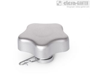 GN 5334.13 Stainless Steel-Star knobs with bushing
