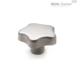GN 5334 Star Knobs with threaded bushing, stainless steel aisi 304