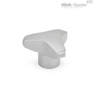 GN 5345.4 Stainless Steel Three-Lobed Knobs Stainless Steel-Three lobe knobs