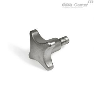 GN 6335.5-ES Hand knobs stainless steel aisi 303