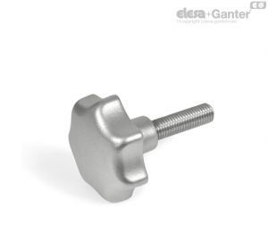 GN 6336.5-ES Star Knobs stainless steel aisi 303