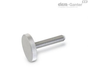 GN 653.10-NI Flat knurled screws Stainless Steel